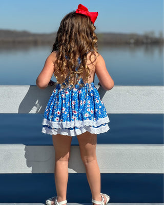 Floral Skirted Romper-Miss American Girl 2.0