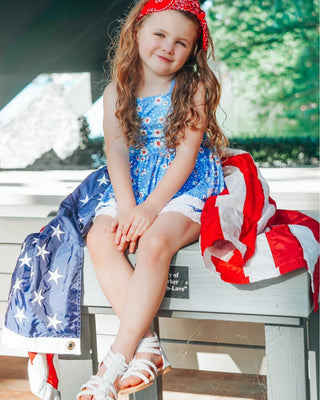 Floral Skirted Romper-Miss American Girl 2.0