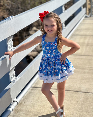 Floral Skirted Romper-Miss American Girl 2.0
