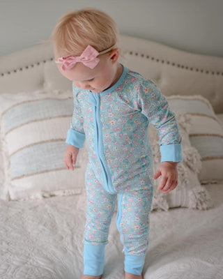 Blue Ditsy Floral- Layette
