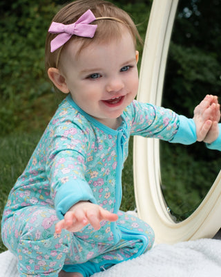 Blue Ditsy Floral- Layette