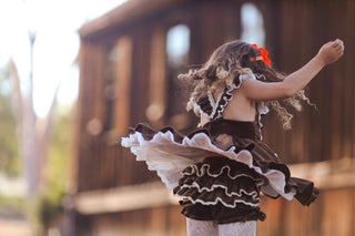 Pumpkin Harvest Velvet Pinafore and Bloomer Shorts