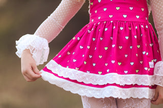 Sweet Love Hearts Skirted Romper
