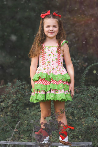 Candy Cane Lane Twirl Dress