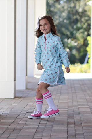 Petal Pace Set 3/4 Zip Jacket with Skort