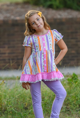School Scribbles Playset- Short puff sleeved and pants