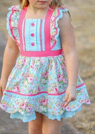 Vintage Garden Bliss Scalloped Tunic Set