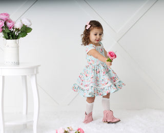 Tea Blossom Twirl Dress-Ready to Ship!
