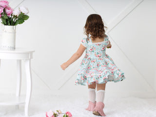 Tea Blossom Twirl Dress-Ready to Ship!
