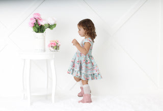 Tea Blossom Twirl Dress-Ready to Ship!