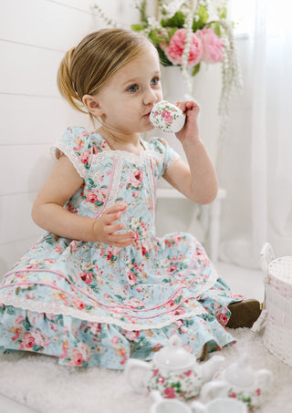 Tea Blossom Twirl Dress-Ready to Ship!