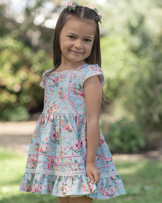 Tea Blossom Twirl Dress-Ready to Ship!
