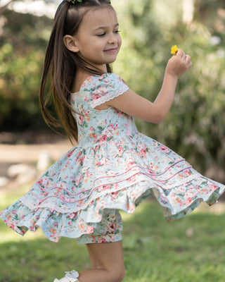 Tea Blossom Twirl Dress-Ready to Ship!