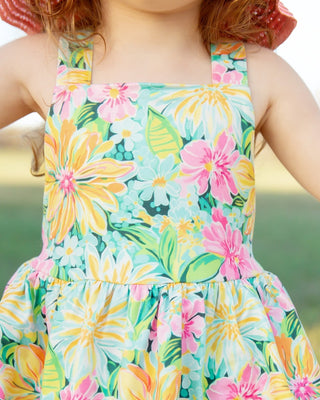 Tropical Blooms Skirted Romper