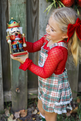 Yuletide Plaid Overalls