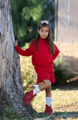 Crimson Confetti Skort