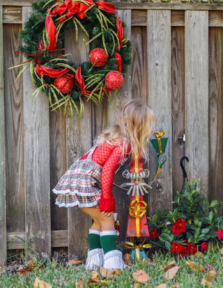 Yuletide Plaid Overalls