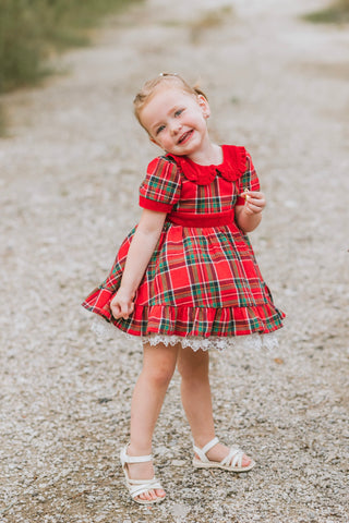 Seasons Greetings Vintage Plaid Dress