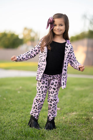 Lilac Leopard Jogger Set-Ready to ship
