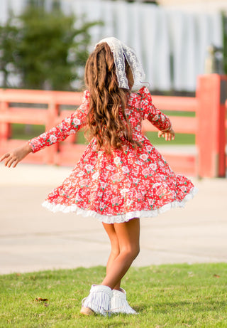 Roses Twirl Dress Set-ready to ship