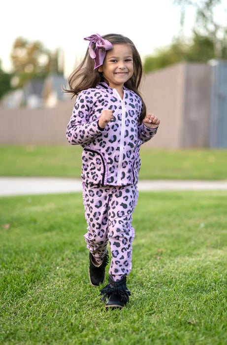 Leopard jogger set on sale