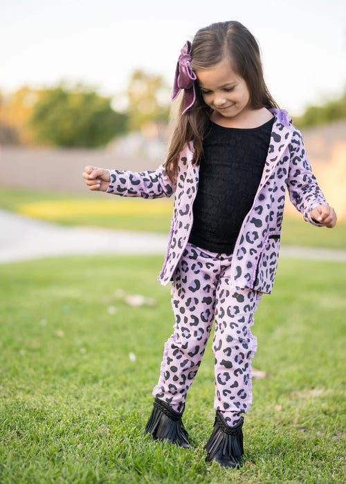 Lilac Leopard Jogger Set Ready to ship 1 3 days LIV STELLA