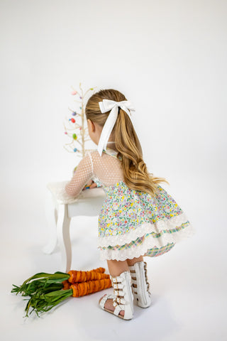 Bunny Blossom Skirted Romper