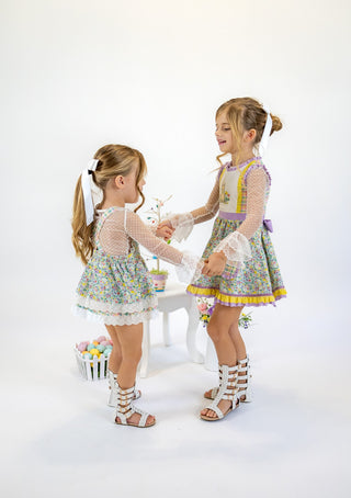 Bunny Blossom Skirted Romper