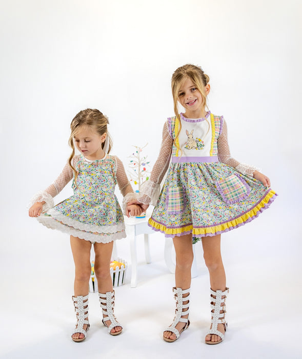 Bunny Blossom Skirted Romper