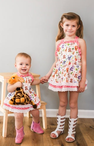 Pink Safari Romper - READY TO SHIP