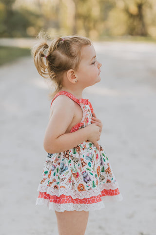 Pink Safari Romper - READY TO SHIP