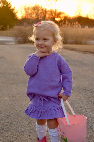 Stacies Violet Vibes Sweater & Skort
