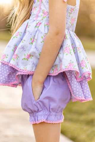 Lilac Lace & Bows Tunic-Ready to ship