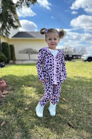 Lilac Leopard Jogger Set-Ready to ship