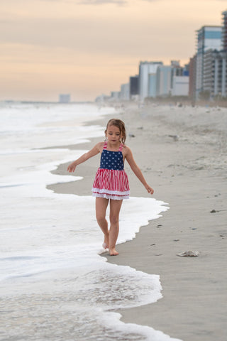 "Sweet Liberty" Skirted Romper