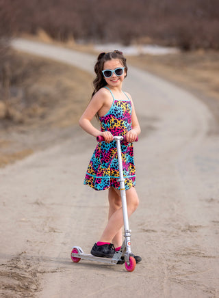 Neon Safari Splash Activewear Dress **Pre-Order** In production ships Mid-End of May**