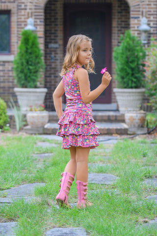 Cherry Blossom Tank and Skort Set