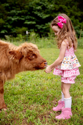 Country Charm Farmyard Friends Tunic Set- Ready to ship