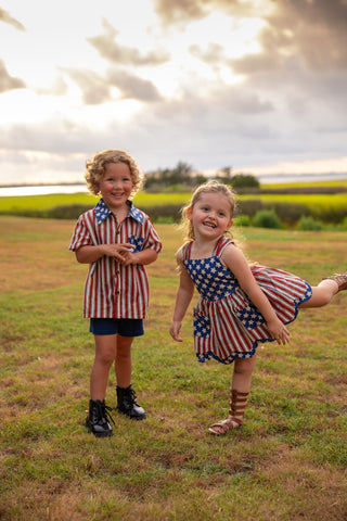 Vintage Stars and Stripes Boy Shirt