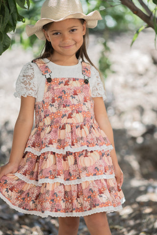 Harvest Blossom Overalls Dress- **Limited Pre-Order ships Early-Mid September**