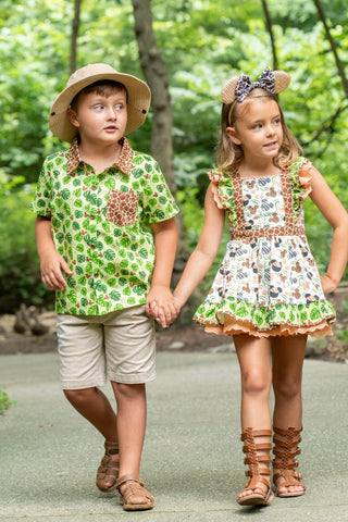 Animal Kingdom Safari Pinafore - Ready to Ship