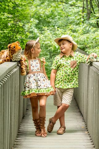Animal Kingdom Safari Pinafore - Ready to Ship