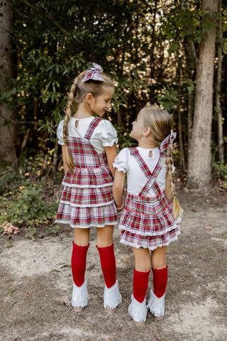 Winter Plaid Overalls - READY TO SHIP