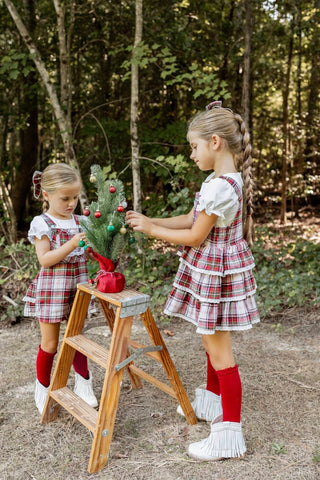 Winter Plaid Overalls - READY TO SHIP
