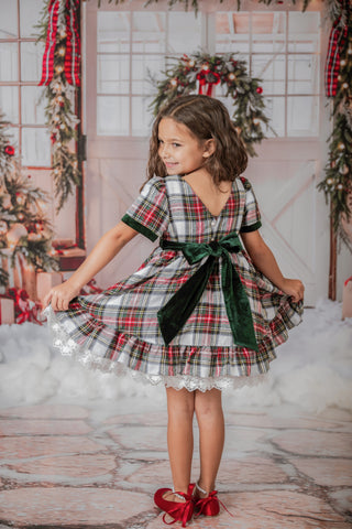 Evergreen Tartan Signature Dress **Pre-Order ETA 8 Weeks**