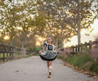 Stardust Shimmer Velvet and Tulle Pinafore Set **Pre-Order ETA mid Dec.**