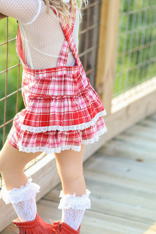 Sweetheart's Tartan Overalls- **Pre-Order ship early Jan**