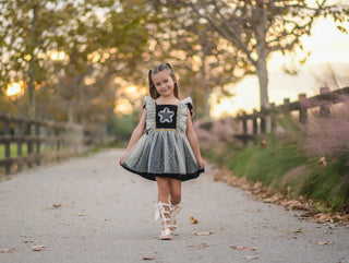 Stardust Shimmer Velvet and Tulle Pinafore Set **Pre-Order ETA mid Dec.**