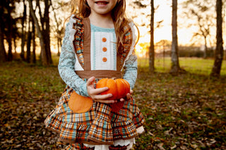 Pumpkin Pie Blue Lace Top Bundle-Ready to ship