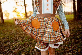 Pumpkin Pie Blue Lace Top Bundle-Ready to ship